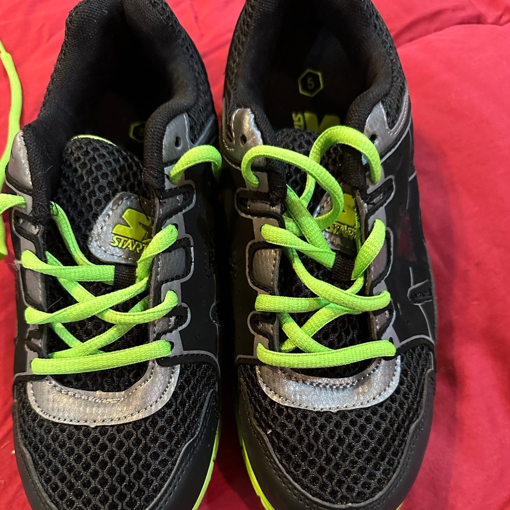 STARTER Kids Black and Neon Green Sneakers